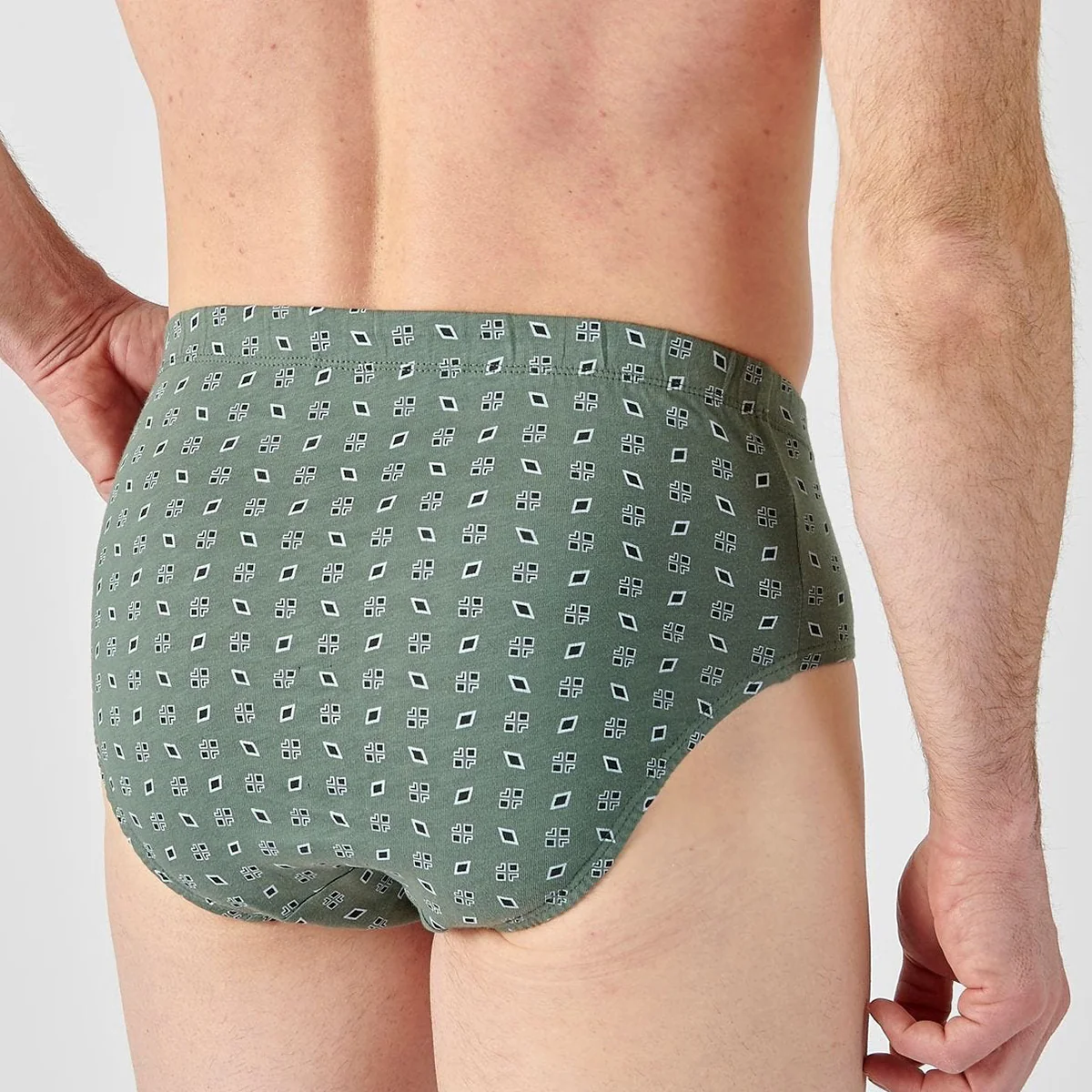 Pack of 3 Mens Classic Printed Cotton Briefs - Image 7