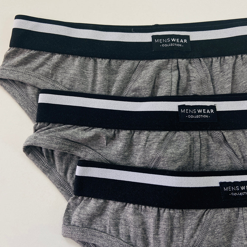 Pack of 3 Mens Outer Elastic Waistbelt Cotton Briefs - Image 4
