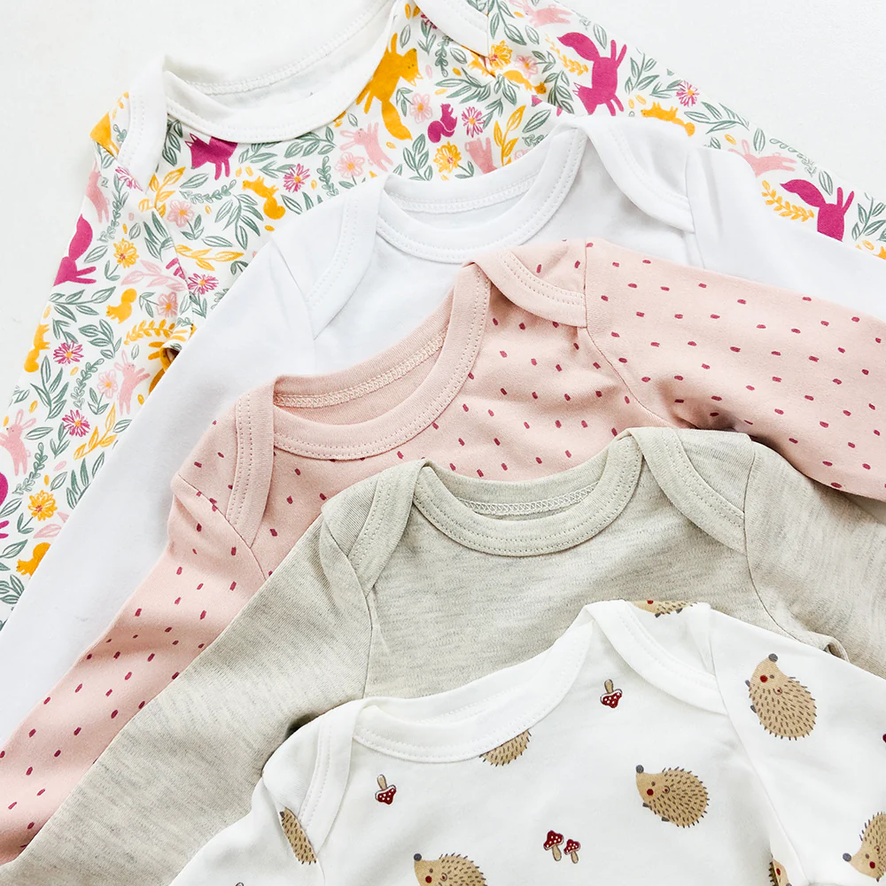 Pack of 3 Multicolor Full Sleeve Organic Cotton Baby Romper Combo - Image 4