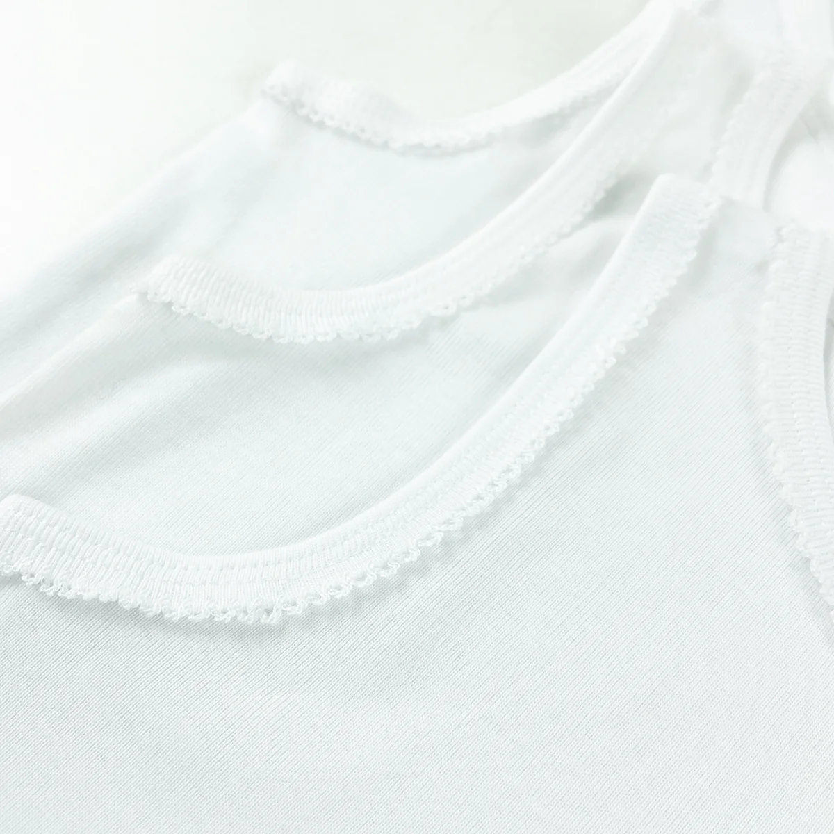 Pack of 3 Toddlers and Teen Girls Soft Cotton White Tank Top - Image 7
