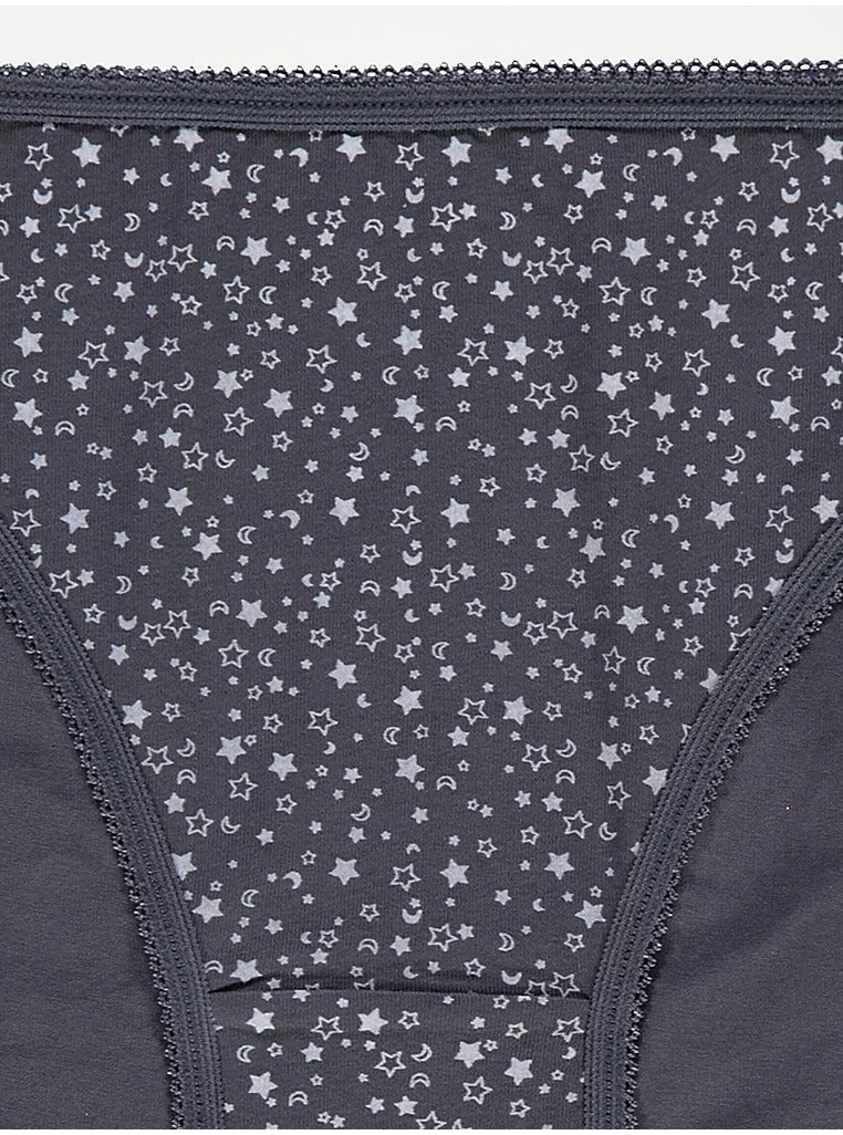 Pack of 3 Womens Cotton Stretch High Leg Briefs - Image 15
