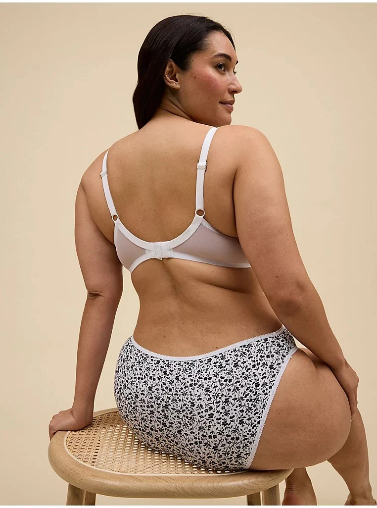 Pack of 3 Womens Cotton Stretch High Leg Briefs - Image 4