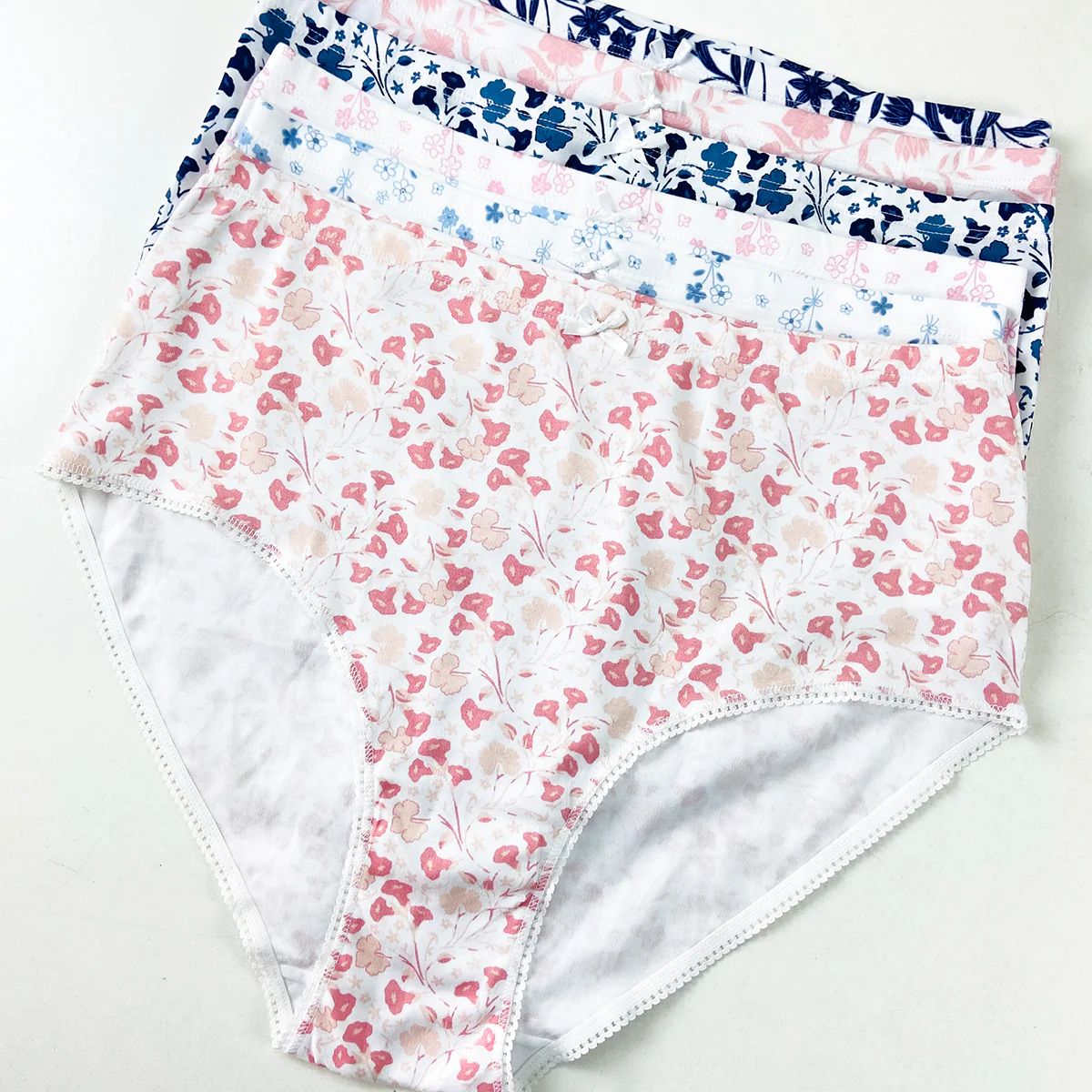 Pack of 3 Womens Floral Printed Cotton Hipster Panty - Image 2