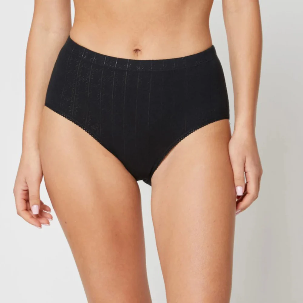 Pack of 3 Womens High Waist Cotton Brief Full Coverage Panty - Image 2