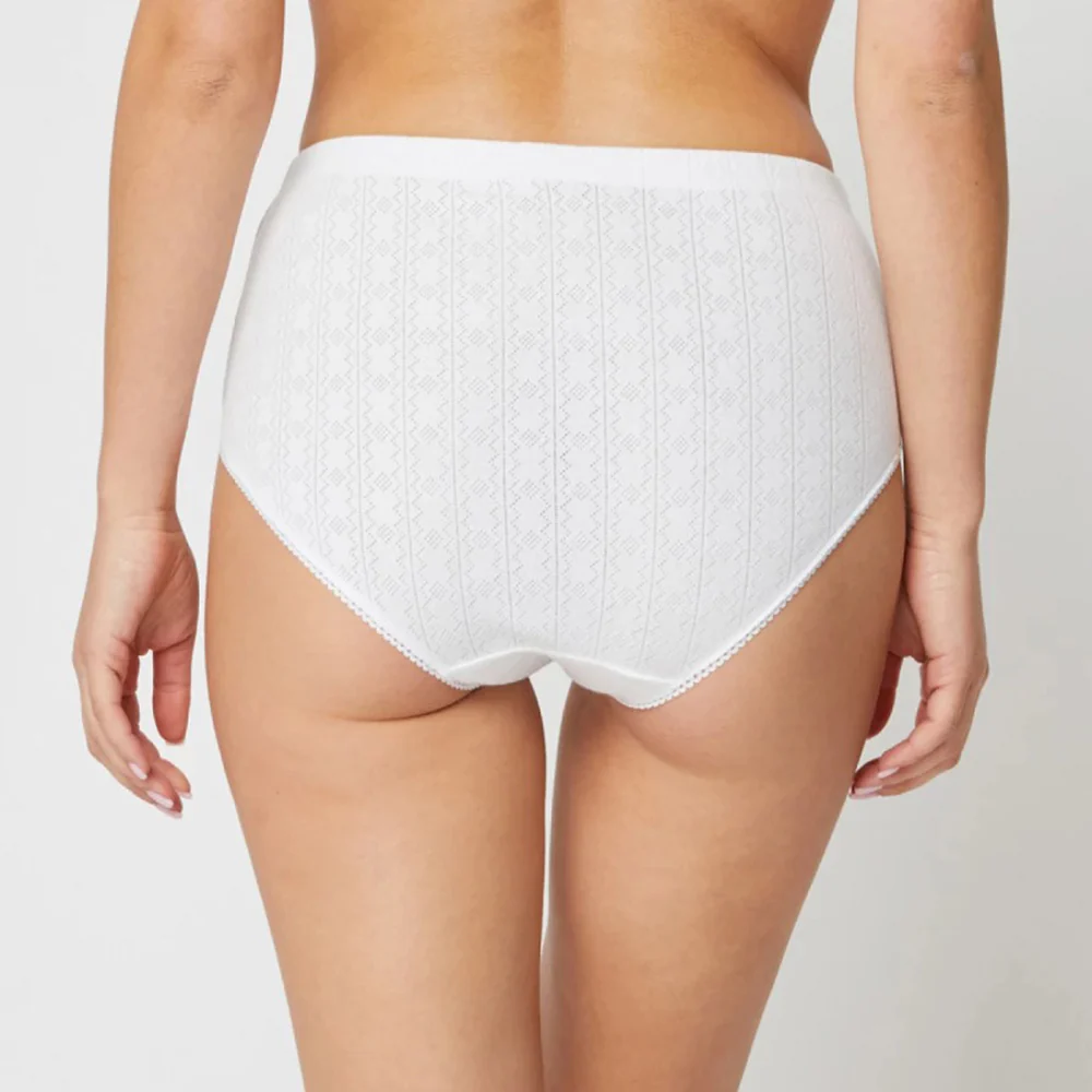Pack of 3 Womens High Waist Cotton Brief Full Coverage Panty - Image 3