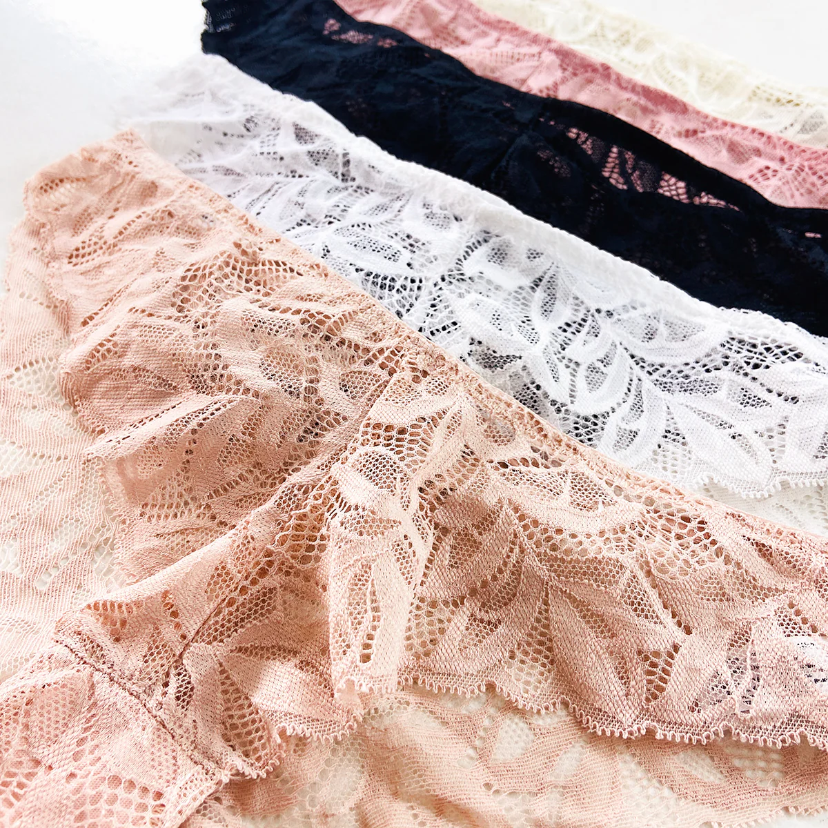 Pack of 3 Womens Soft Stretch Floral Lace Brazilian Brief Panty - Image 9