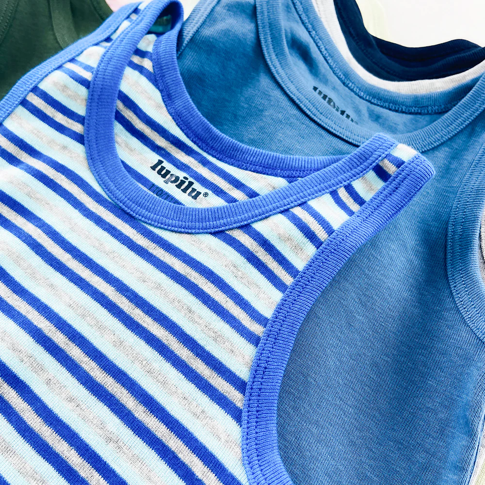 Pack of 4 Boys Ribbed Cotton Tank Top - Image 10