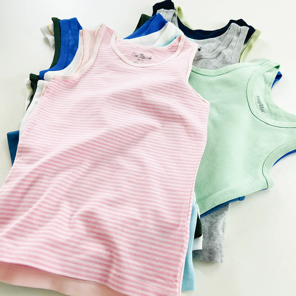 Pack of 4 Boys Ribbed Cotton Tank Top - Image 12