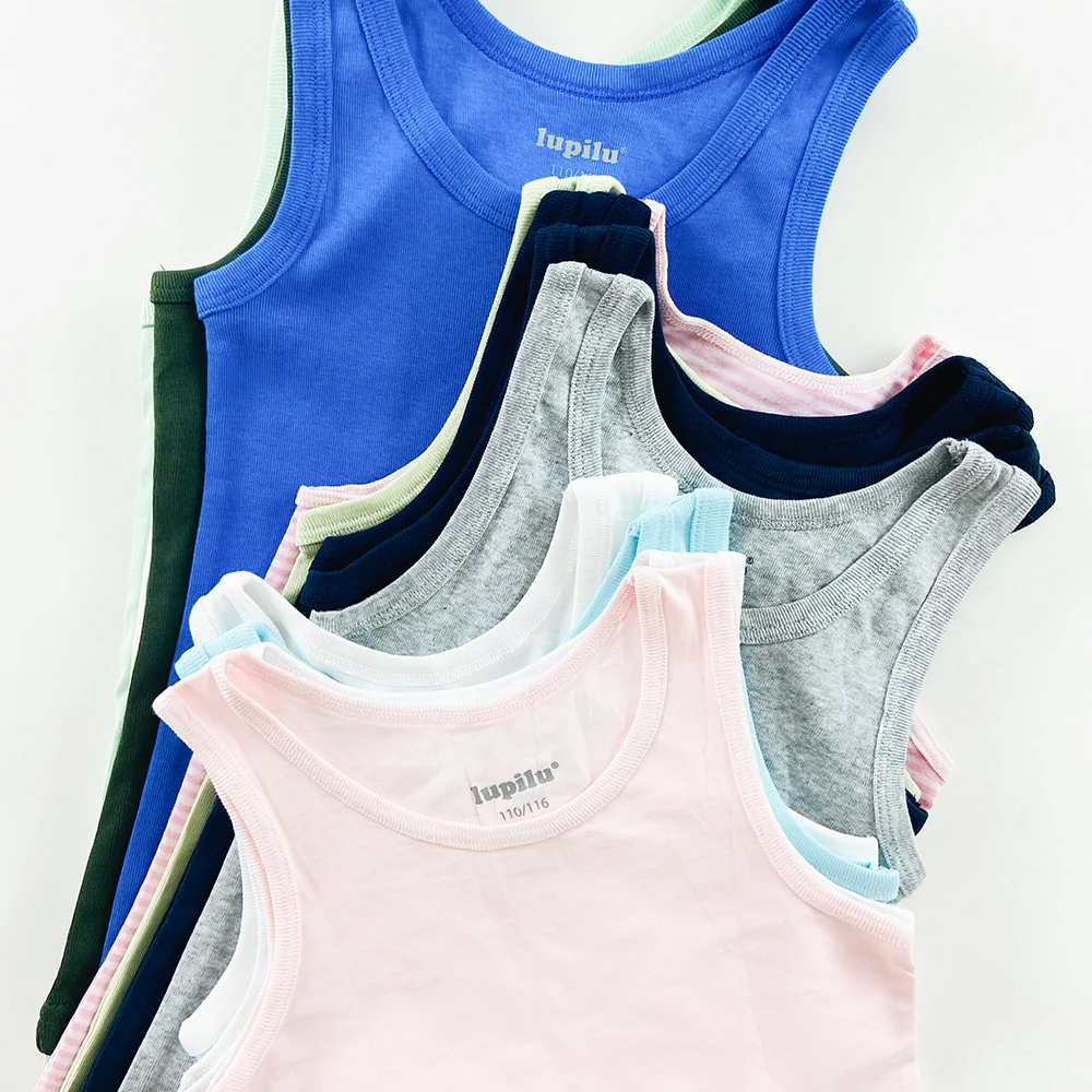 Pack of 4 Boys Ribbed Cotton Tank Top - Image 16