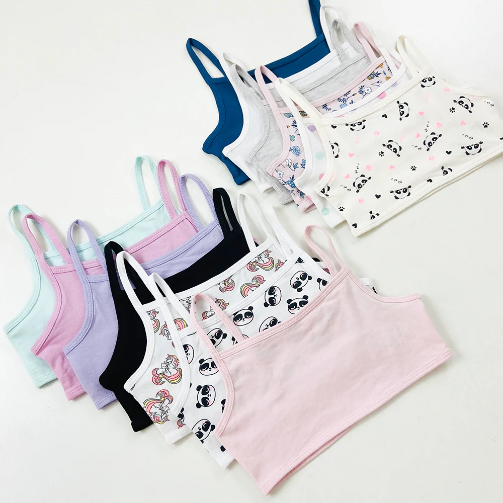 Pack of 4 Girl Camisole Cotton Bras - Image 4