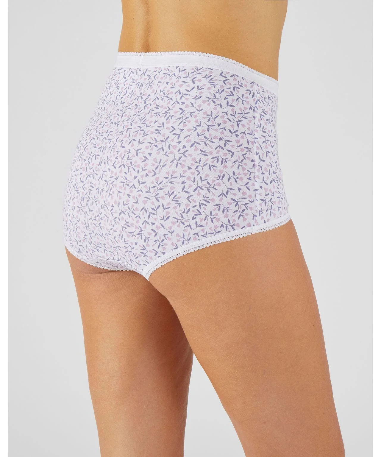 Pack of 4 Ladies High Waisted Full Back Cover Printed Brief Panty - Image 7