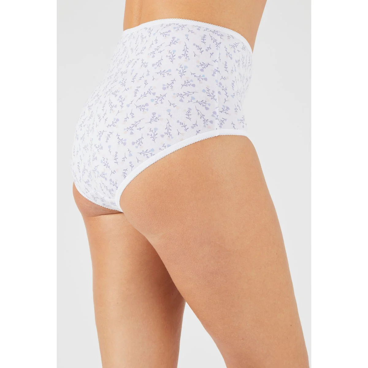 Pack of 4 Ladies High Waisted Full Back Coverage Printed Brief Panty - Image 7