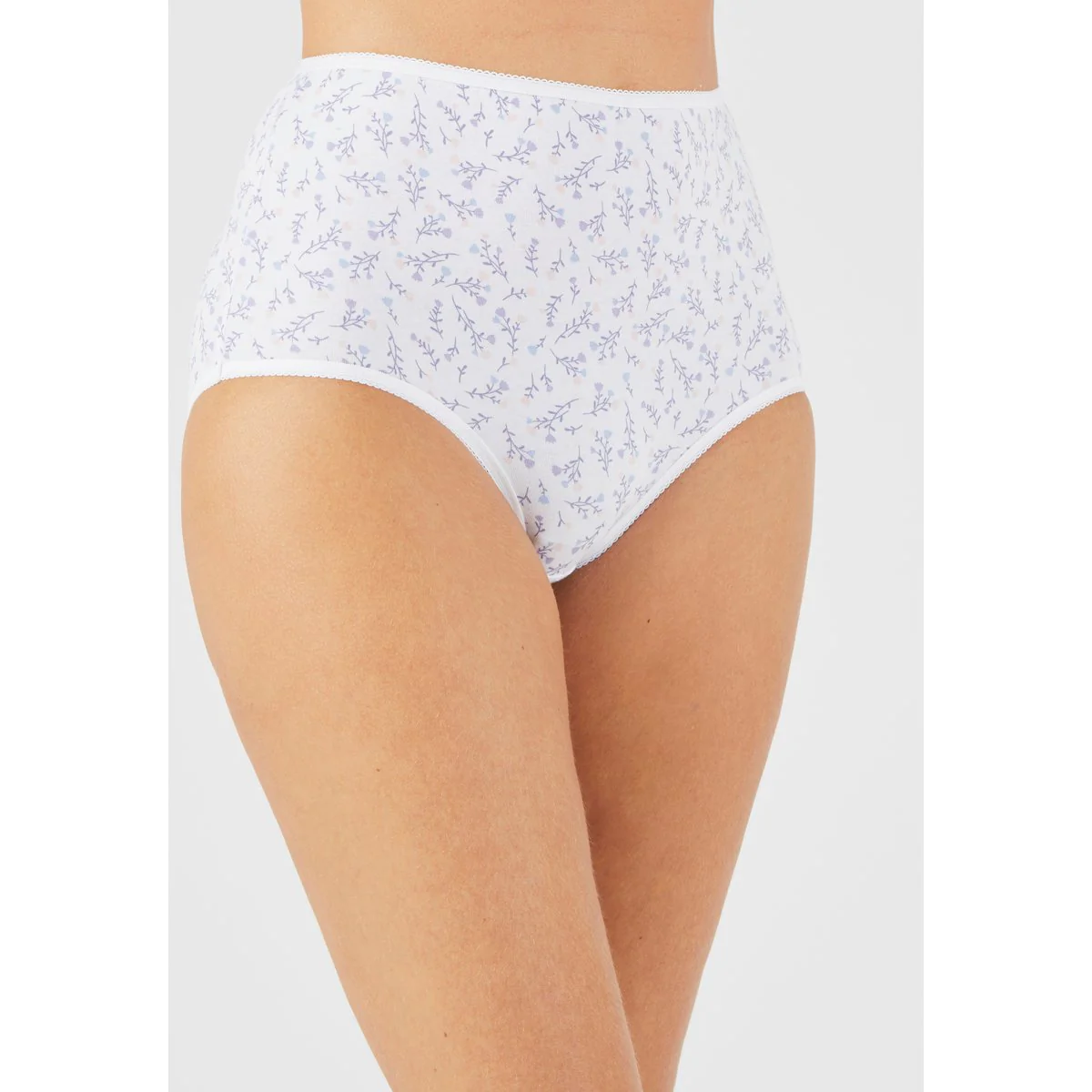 Pack of 4 Ladies High Waisted Full Back Coverage Printed Brief Panty - Image 8