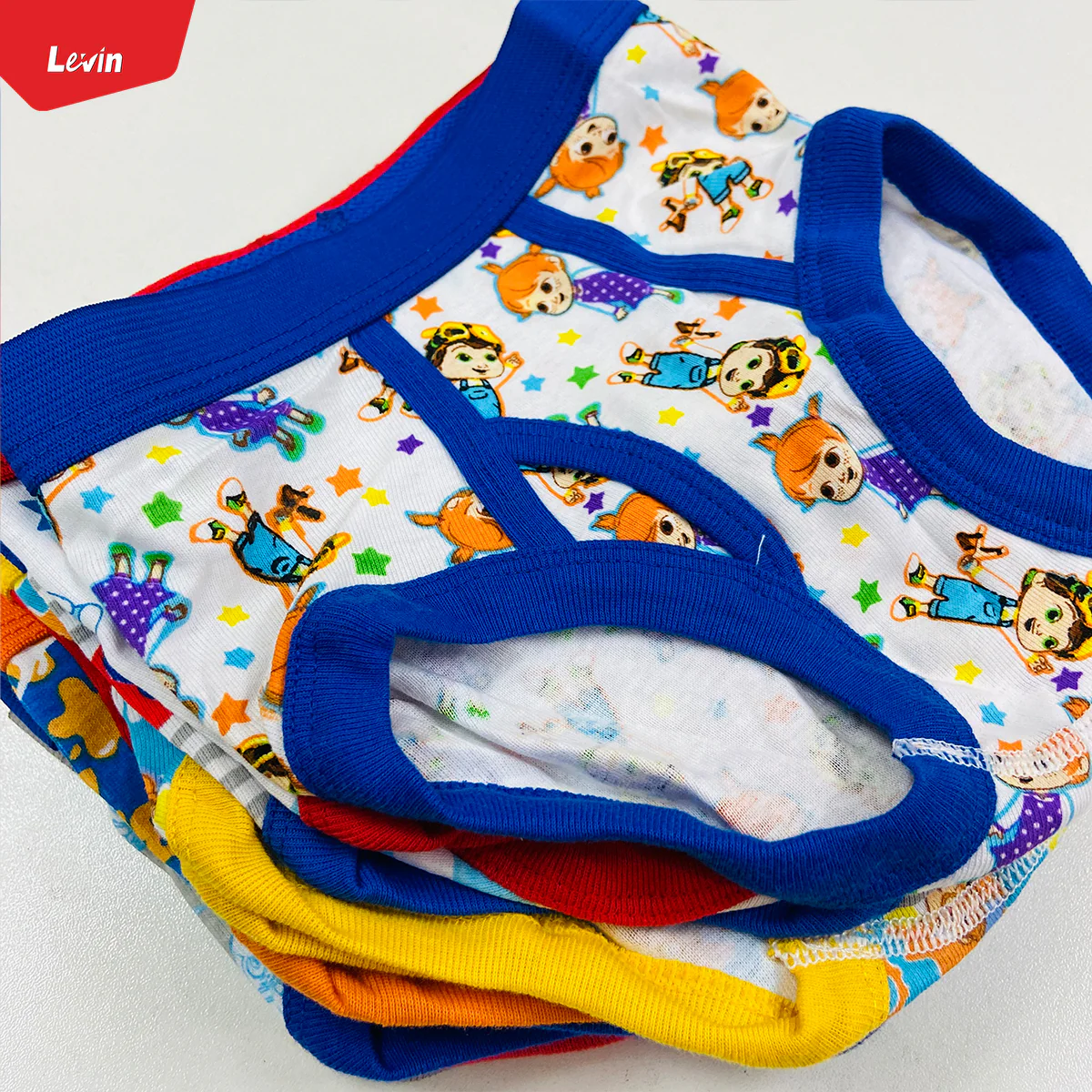 Pack of 5 Assorted Multicolor Soft Ribbed Boys Underwear - Image 4