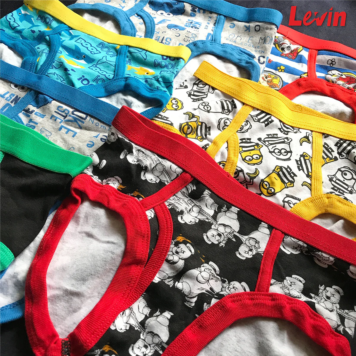 Pack of 5 Assorted Multicolor Soft Ribbed Boys Underwear - Image 6