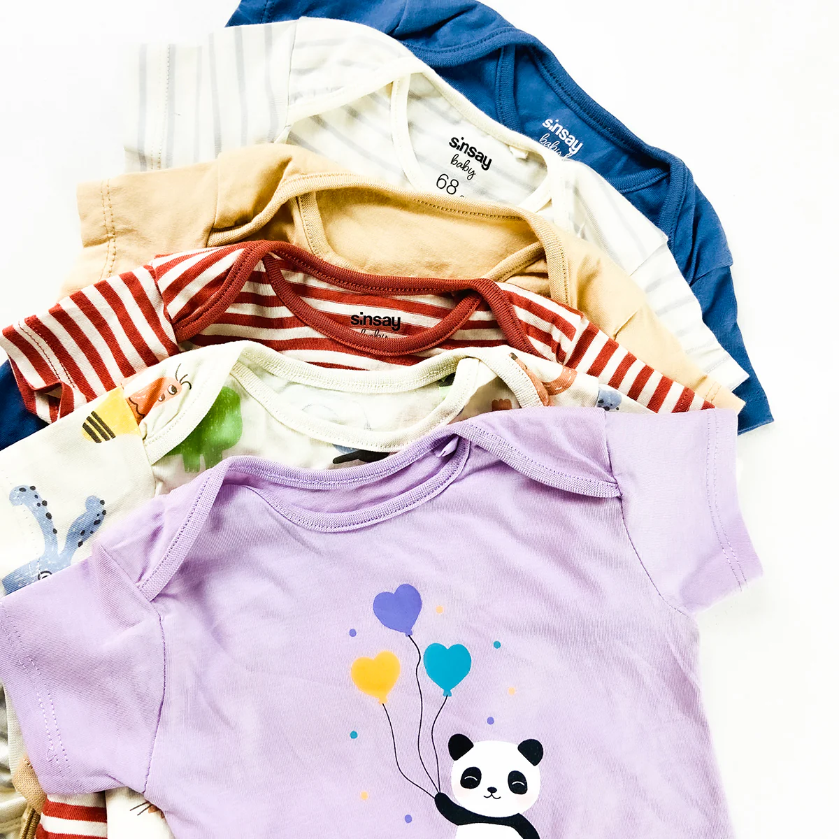 Pack of 5 Baby Short Sleeve Cotton Bodysuits Romper - Image 2