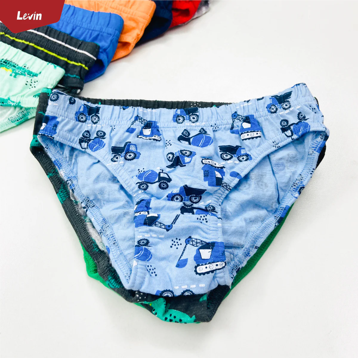 Pack of 5 Assorted Multicolor Cotton Boys Brief - Image 13