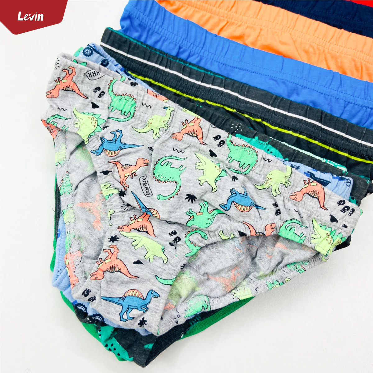 Pack of 5 Assorted Multicolor Cotton Boys Brief - Image 16