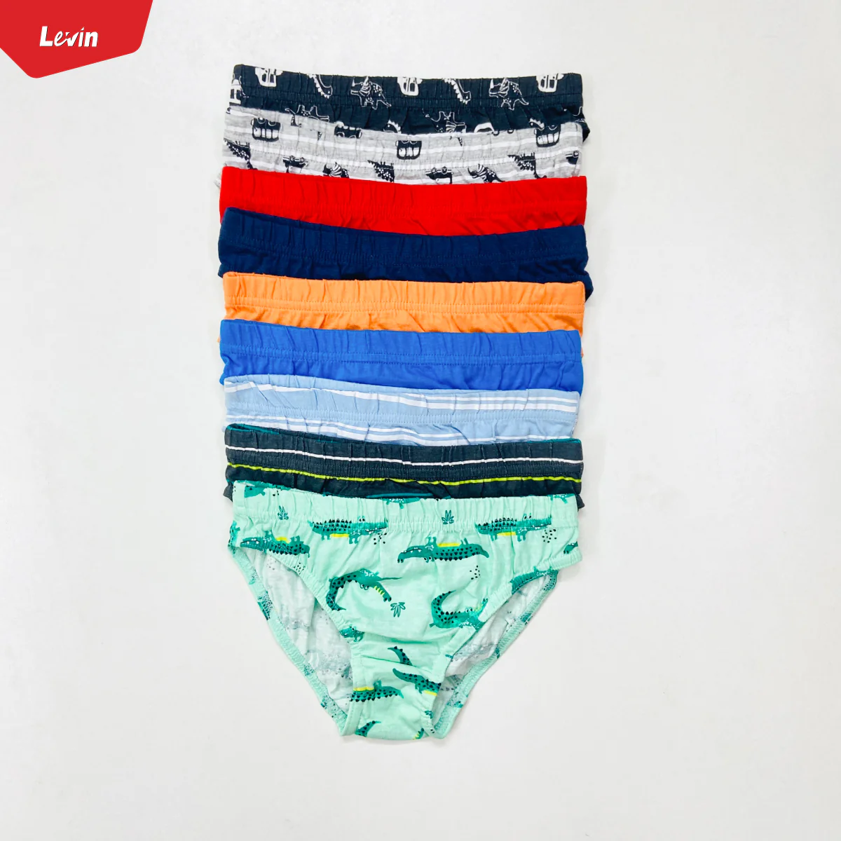 Pack of 5 Assorted Multicolor Cotton Boys Brief - Image 17