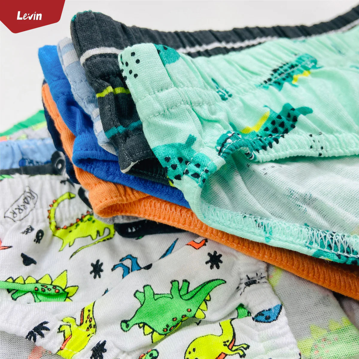 Pack of 5 Assorted Multicolor Cotton Boys Brief - Image 20