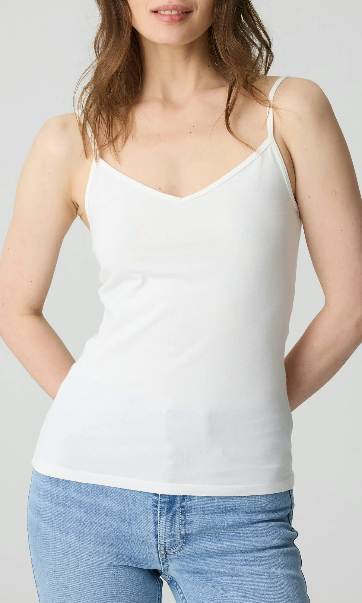 Pack of 5 Ladies Basic Camisole V-Neck Cotton Tank Top Set - Image 12