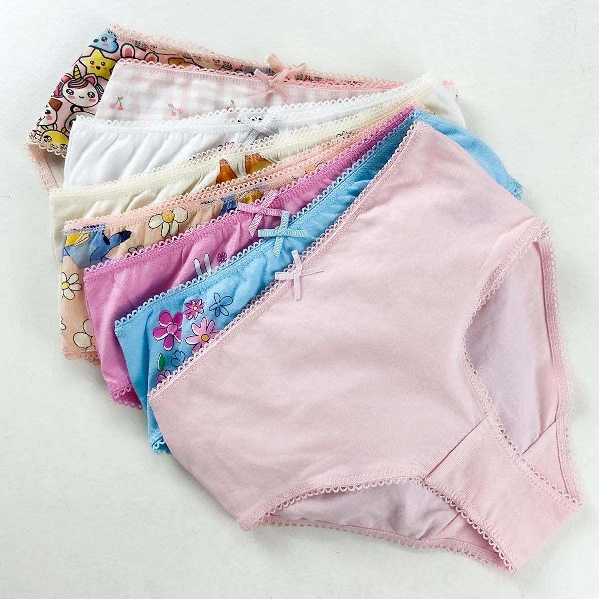 Pack of 5 Teen Girls Soft Jersey Cotton Printed Briefs Panties - Image 11