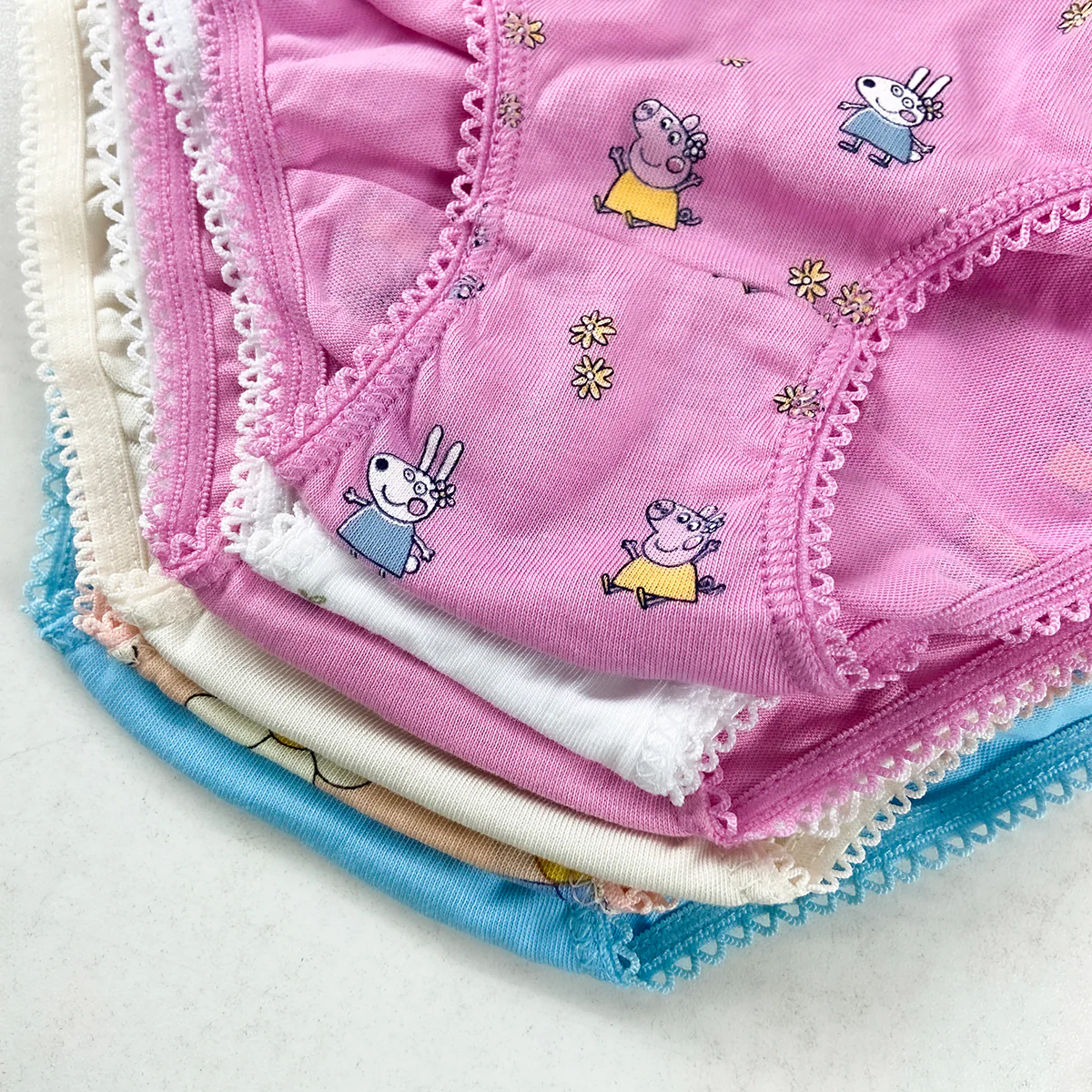 Pack of 5 Teen Girls Soft Jersey Cotton Printed Briefs Panties - Image 12