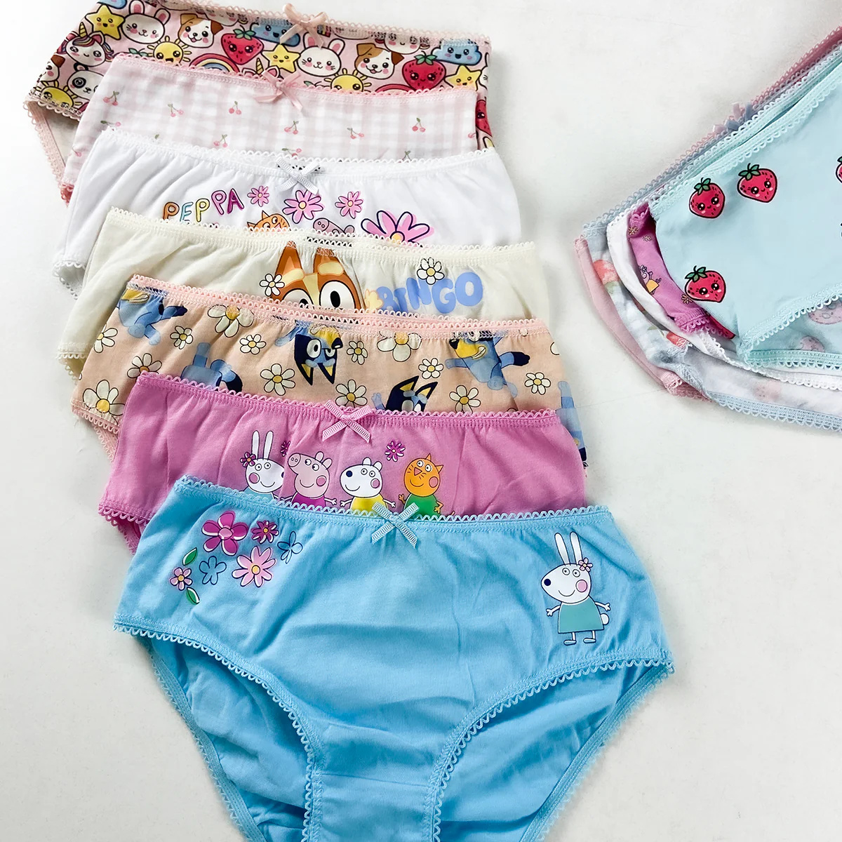 Pack of 5 Teen Girls Soft Jersey Cotton Printed Briefs Panties - Image 13
