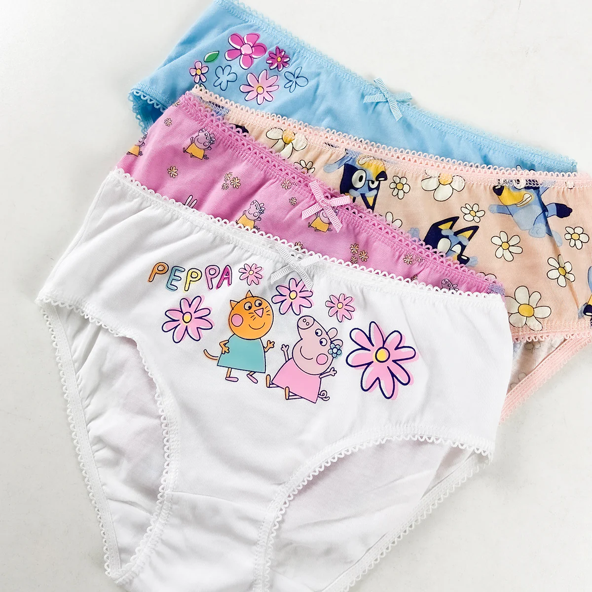 Pack of 5 Teen Girls Soft Jersey Cotton Printed Briefs Panties - Image 6