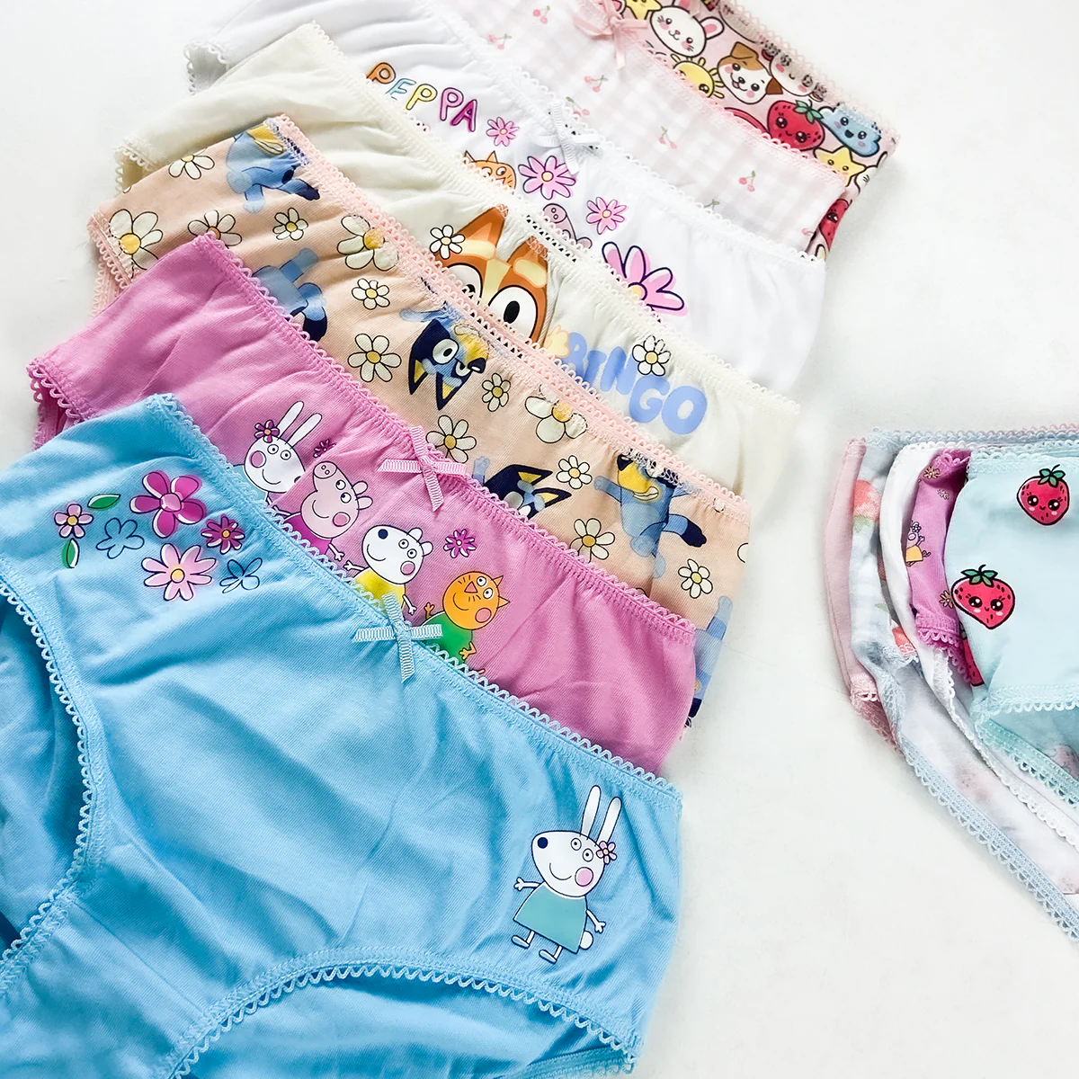 Pack of 5 Teen Girls Soft Jersey Cotton Printed Briefs Panties - Image 9
