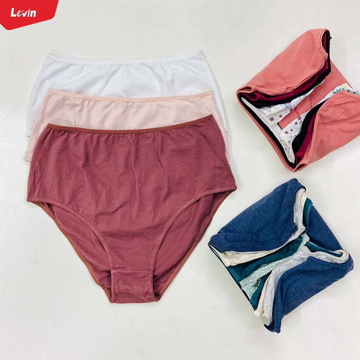 Pack of 5 Womens Assorted High Waisted Full Back Cover Cotton Panties - Image 12