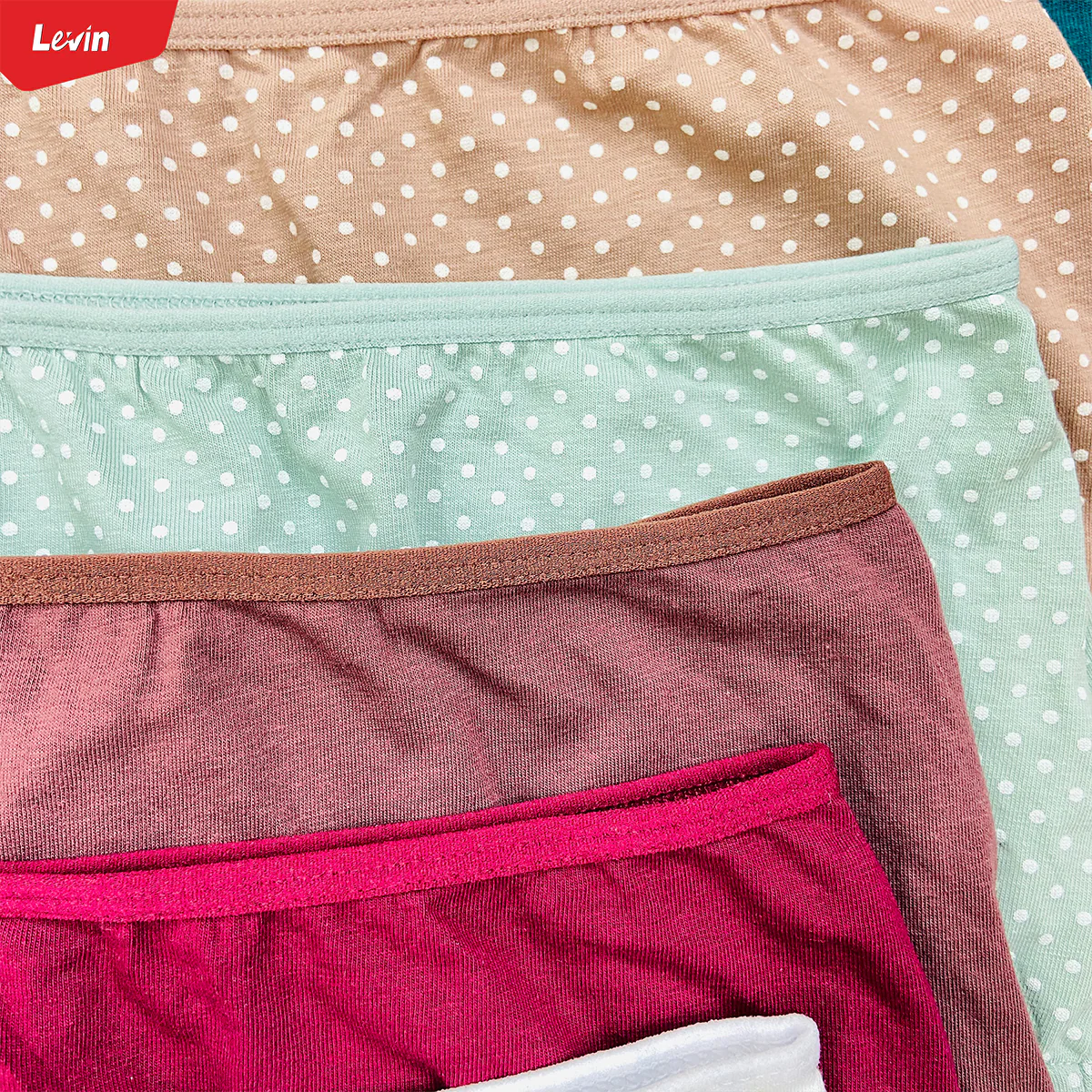 Pack of 5 Womens Assorted High Waisted Full Back Cover Cotton Panties - Image 15