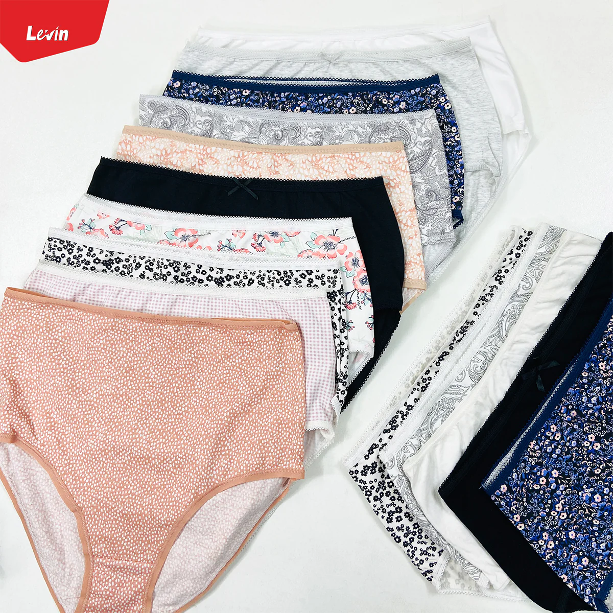 Pack of 5 Womens Assorted High Waisted Full Back Cover Cotton Panties - Image 17