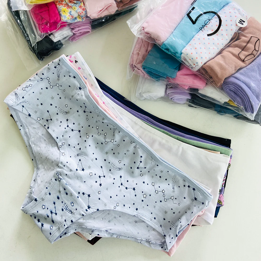 Pack of 5 Womens Low Waist Cotton Boyshort Brief Panty - Image 2