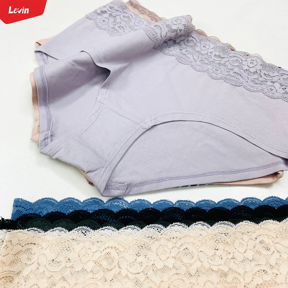 Pack of 5 Womens Mid Waist Hipster Lace Brief Panty - Image 13
