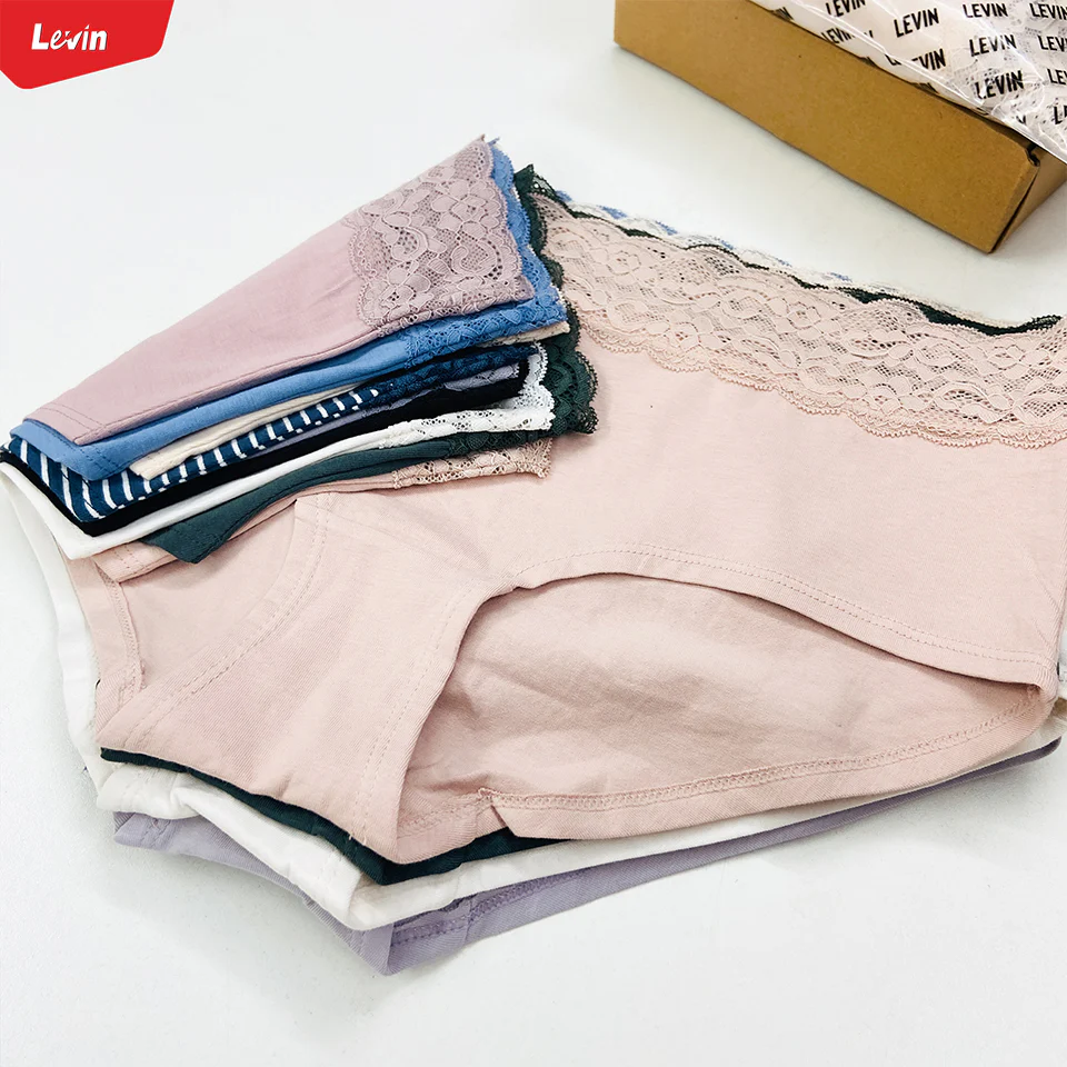 Pack of 5 Womens Mid Waist Hipster Lace Brief Panty - Image 14