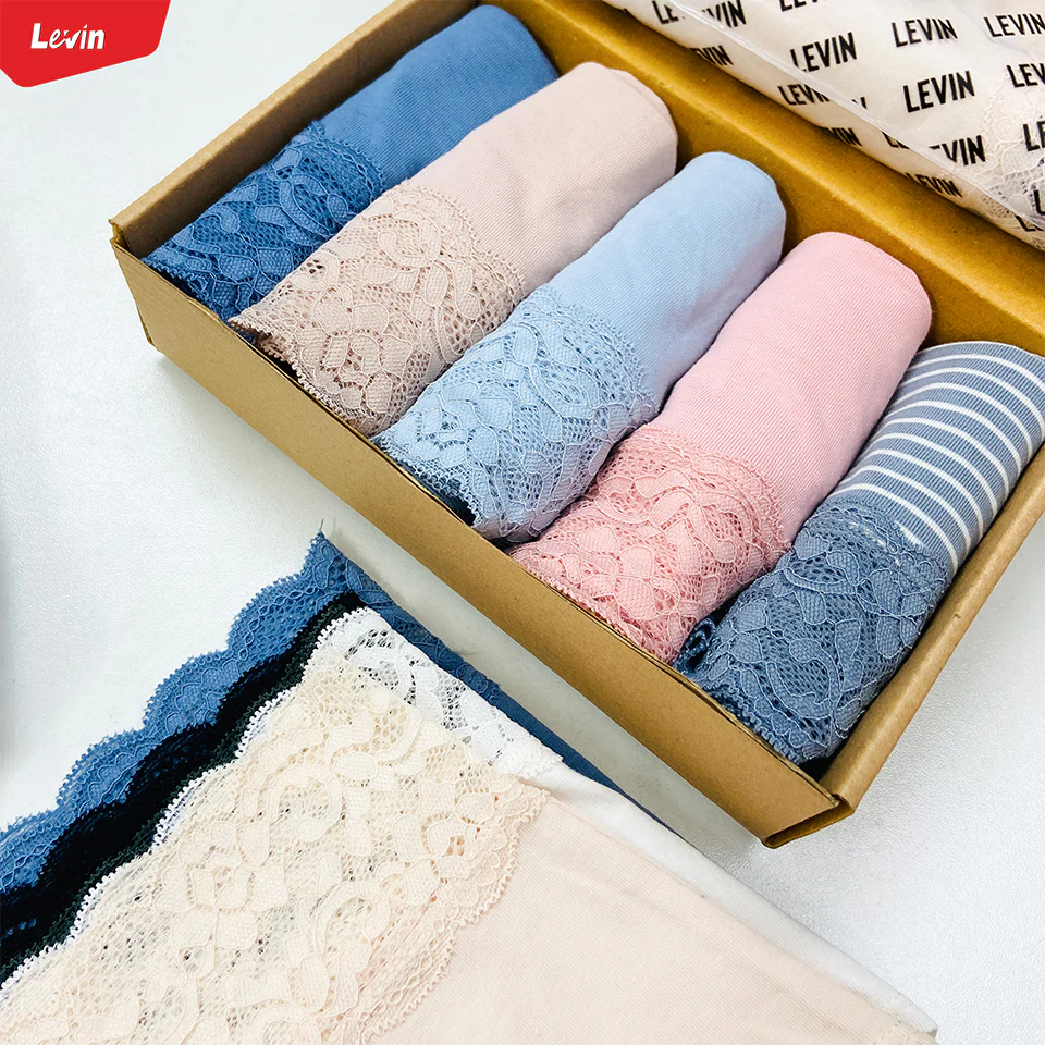 Pack of 5 Womens Mid Waist Hipster Lace Brief Panty - Image 15