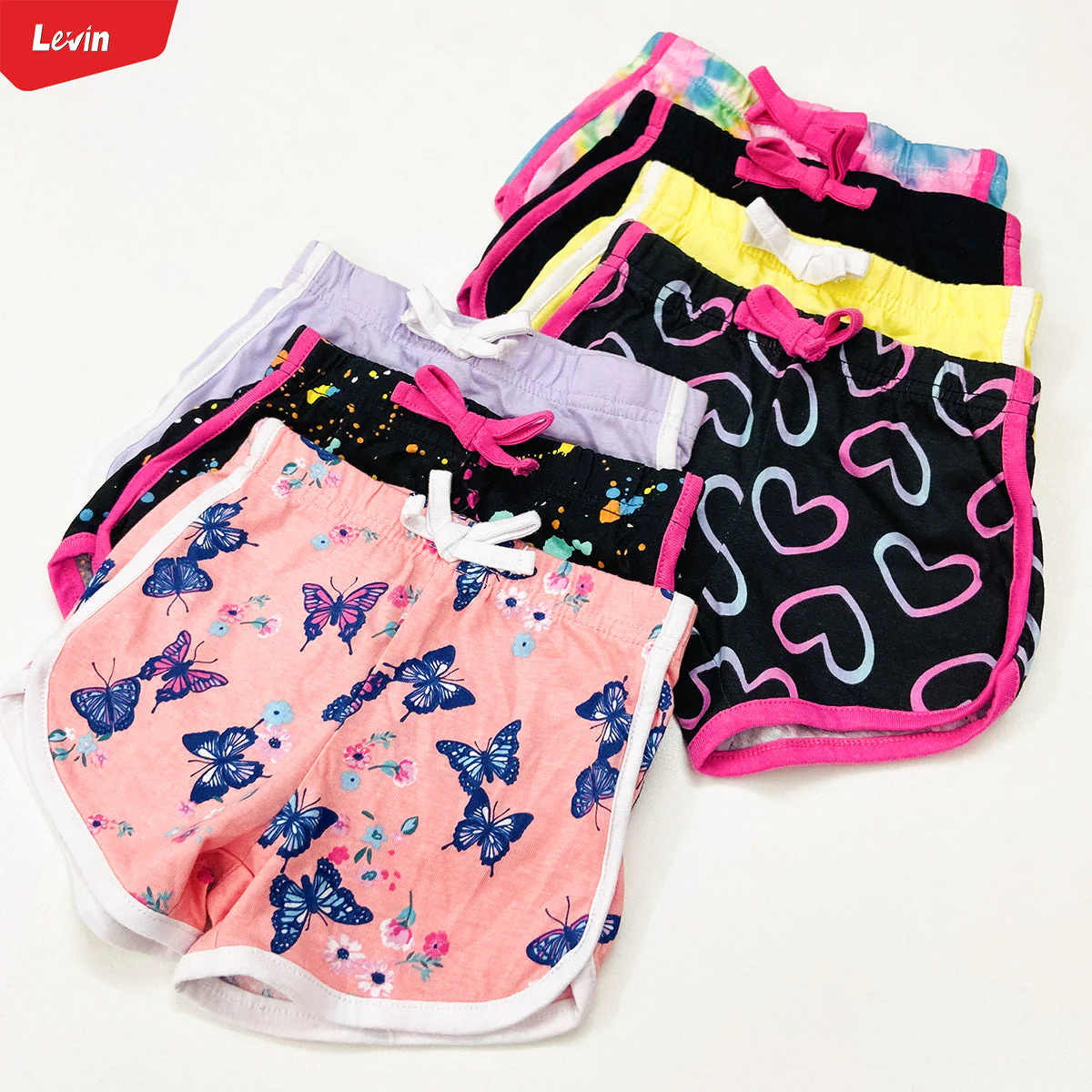 Teen Girls Multicolor Cotton Summer Shorts - Image 2