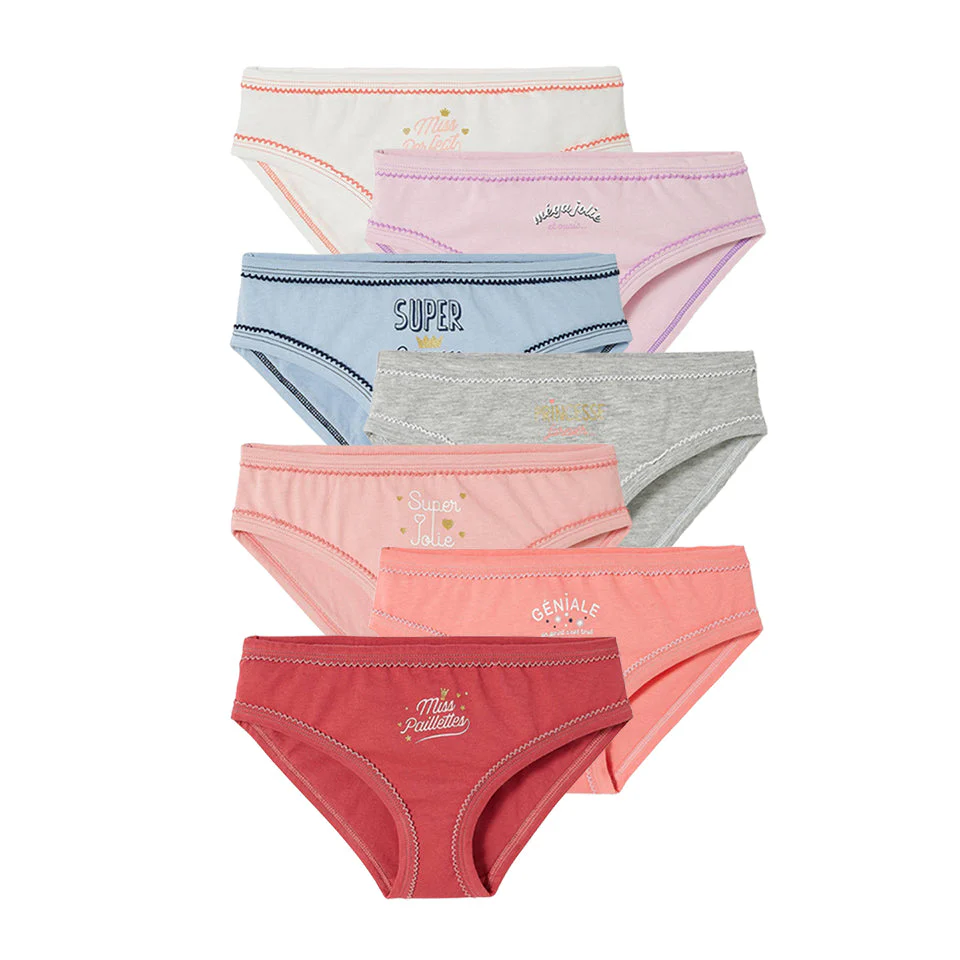 Teen Girls 3 Pack Premium Solid Print Design Cotton Panty - Image 3
