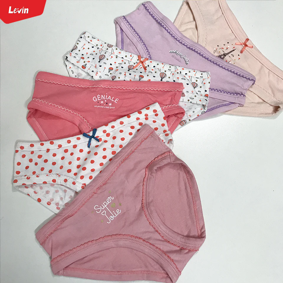 Teen Girls 5 Pack Premium Solid Print Design Cotton Panty - Image 6
