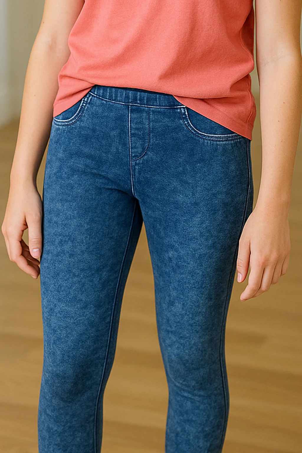 Teen Girls High Waist Slim Fit Stretchy Denim Jegging Pants Trousers 9-15 Years - Image 3