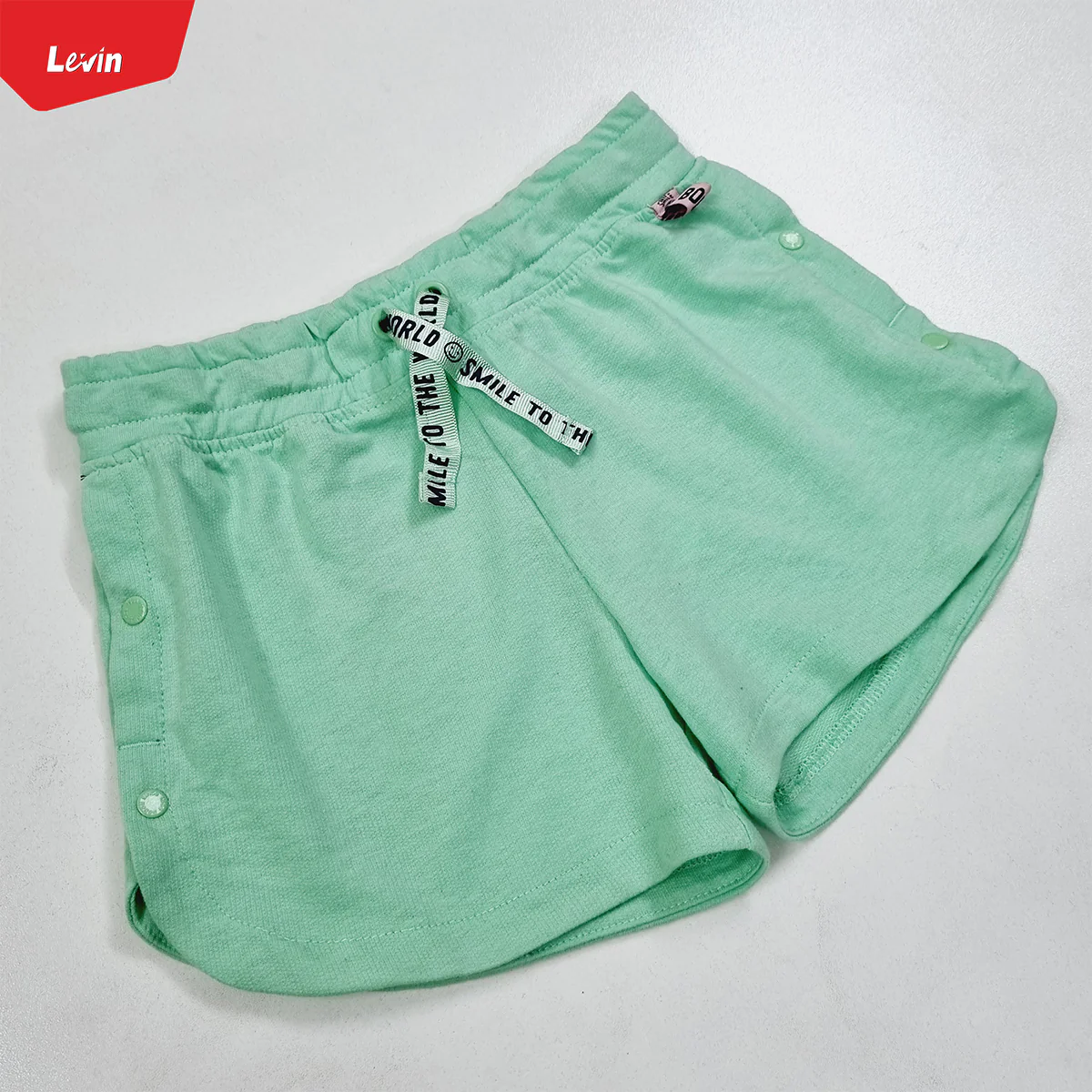 Teen Girls Side Button terry cotton short pant - Image 7
