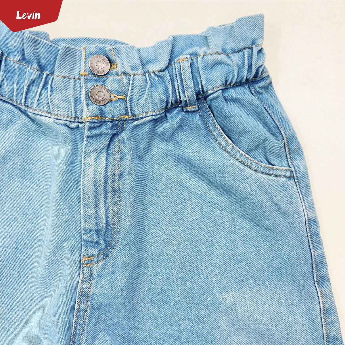Teen Girl’s Mid Rise Casual Solid Denim Shorts - Image 5