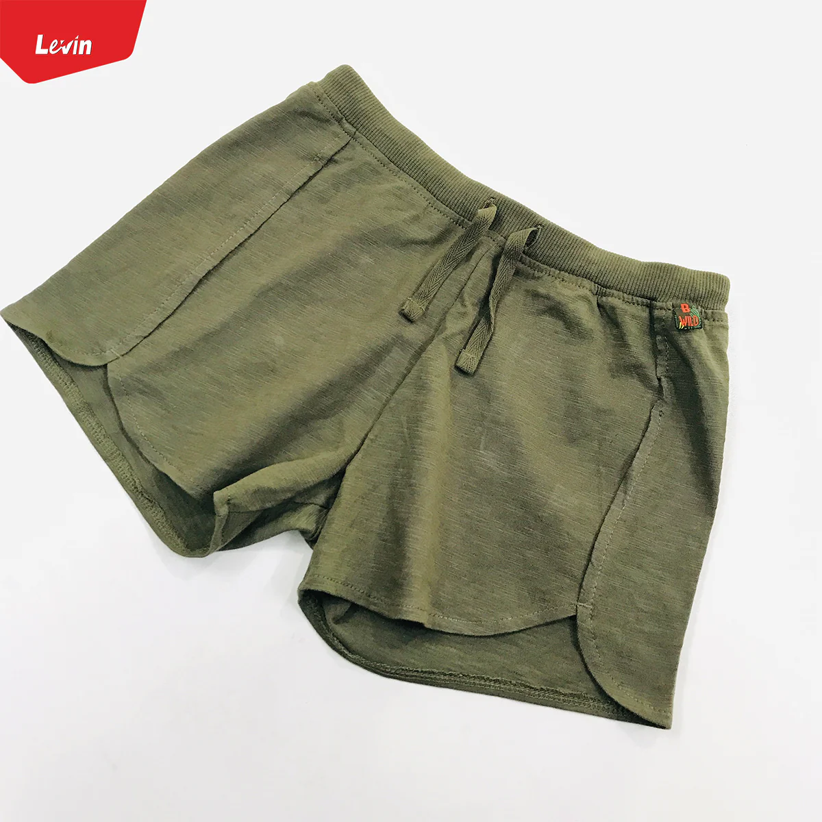 Teen Girls Solid Color Drawstring cotton shorts - Image 3