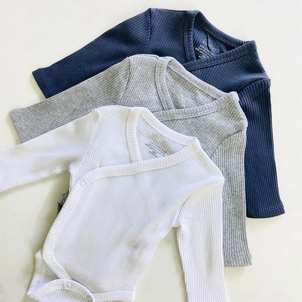 Toddler Baby Cotton Rib Long Sleeve Bodysuit Romper - Image 16