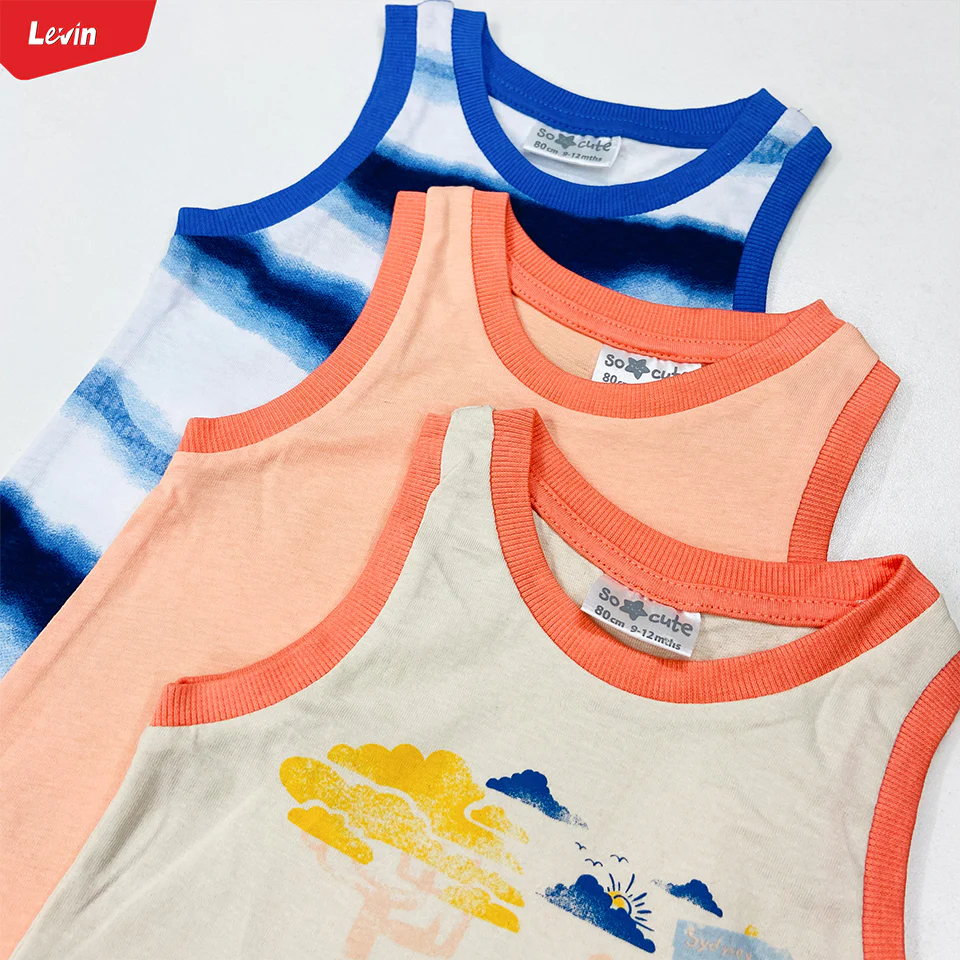 Pack of 3 Toddler Baby Cute Summer Cotton Tank Top - Image 6