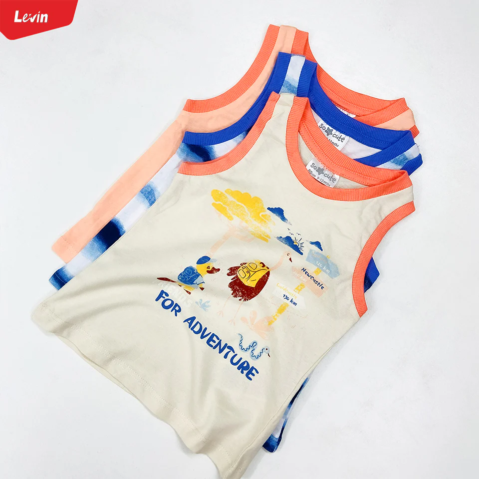 Pack of 3 Toddler Baby Cute Summer Cotton Tank Top - Image 8