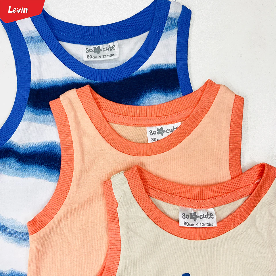Pack of 3 Toddler Baby Cute Summer Cotton Tank Top - Image 9