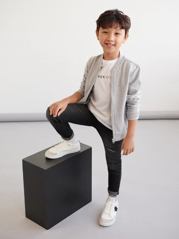 Toddler Baby Long Sleeve Bomber Sweatshirt - Image 4
