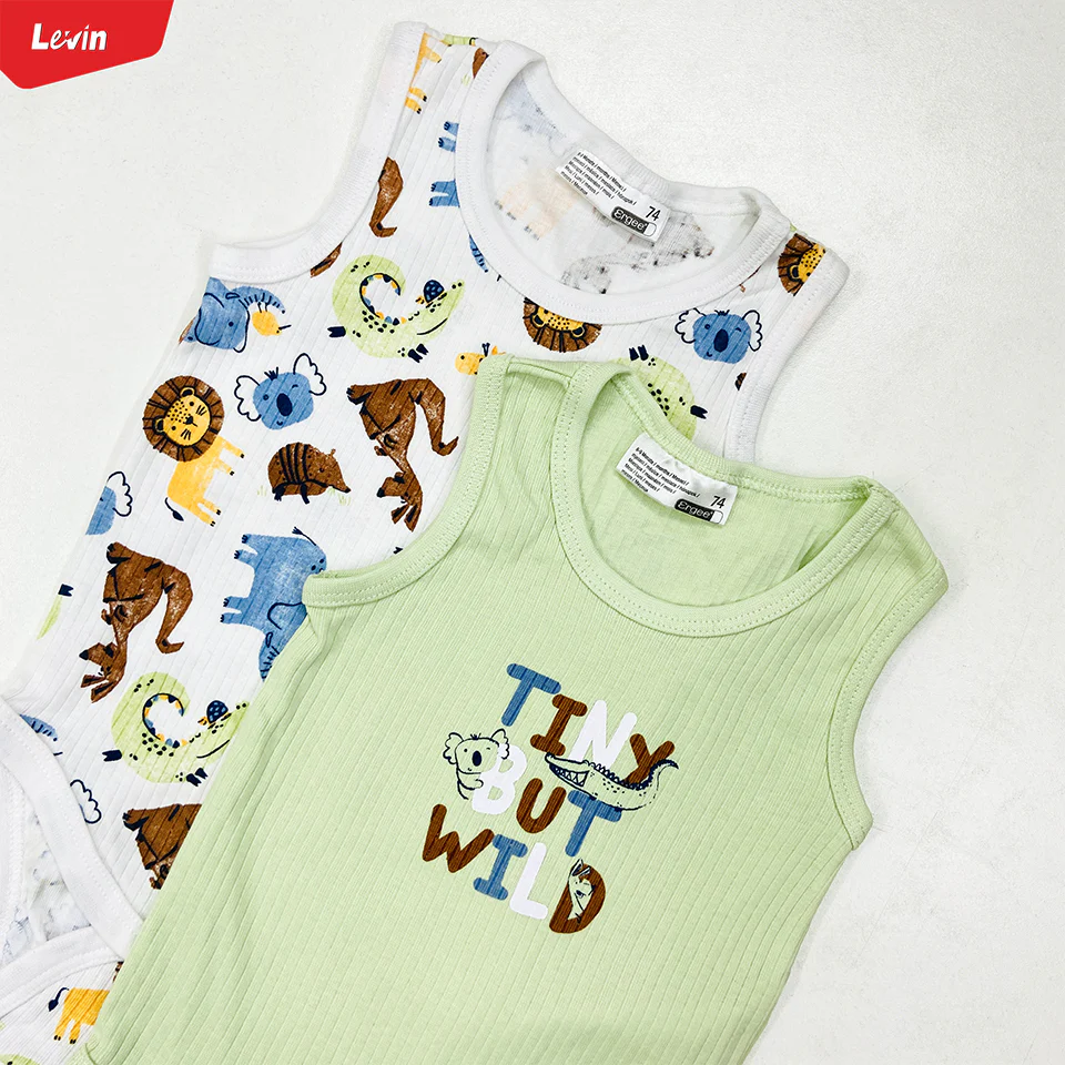 Toddler Baby Ribbed Sleeveless Cotton Romper - Image 4